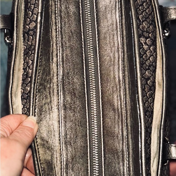 Coach Taylor Alexis Carryall Satchel Handbag F26034 Snake Print Gunmetal Grey - Picture 12 of 15